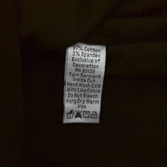 New Quacker Factory Black Denim Jacket Shirt Style Butterfly & Bling NWT Sz L - Picture 6 of 6